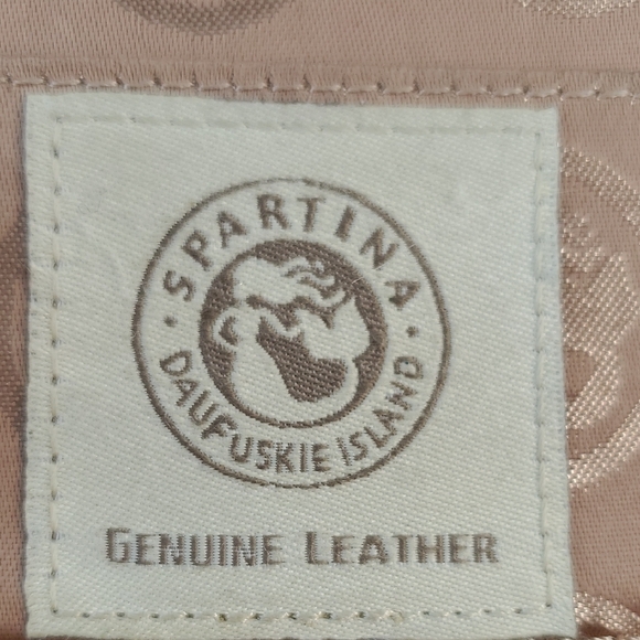 Spartina Navy and Yellow Green Leather Women's Wristlet Wallet - Picture 3 of 10